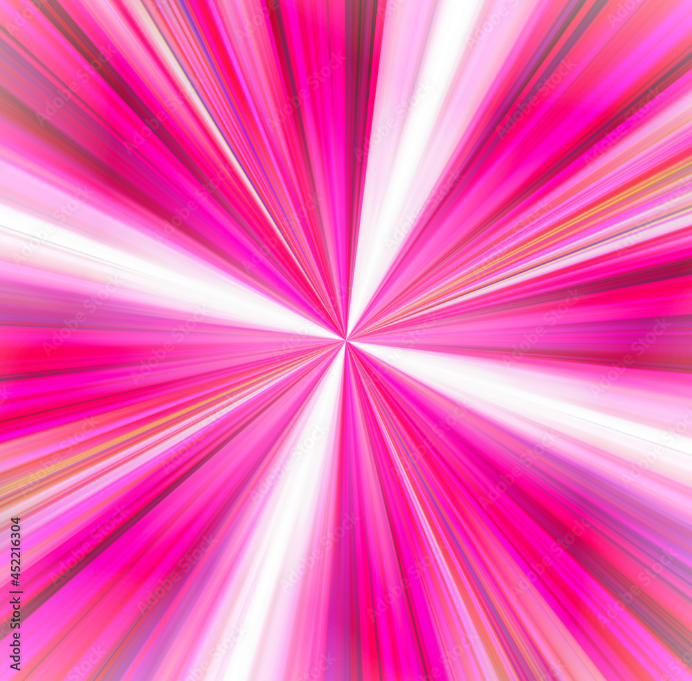 pink rays radiate from centre pink rays radiate from centre