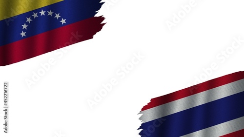 Thailand and Venezuela Flags Together, Wavy Fabric Texture Effect, Obsolete Torn Weathered, Crisis Concept, 3D Illustration Free Download Thailand and Venezuela Flags Together, Wavy Fabric Texture Effect, Obsolete Torn Weathered, Crisis Concept, 3D Illustration - GFXLoad