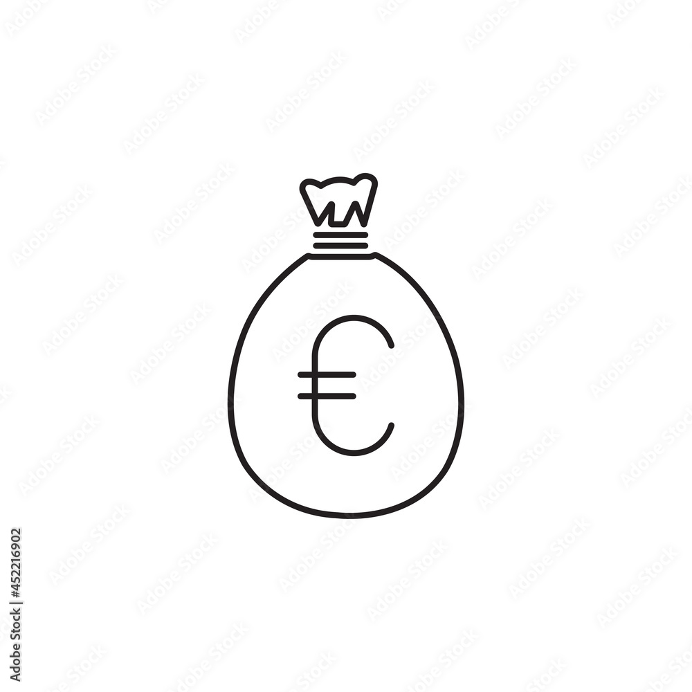 Fototapeta premium stock euro currency icon vector