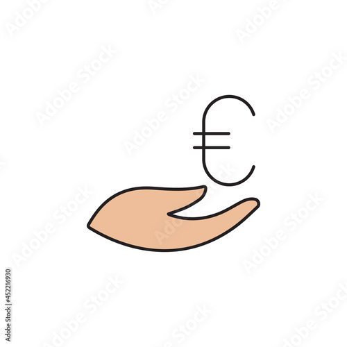 Euro currency money handover icon