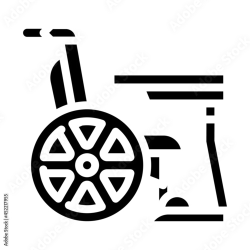 furniture for disabled glyph icon vector. furniture for disabled sign. isolated contour symbol black illustration