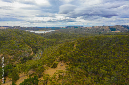                                                                                               Drone aerial view of the city and ocean in Adelaide  Australia. 