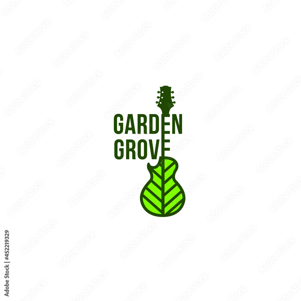 garden grove vector guitar design logo inspiration garden grove vector guitar design logo inspiration
