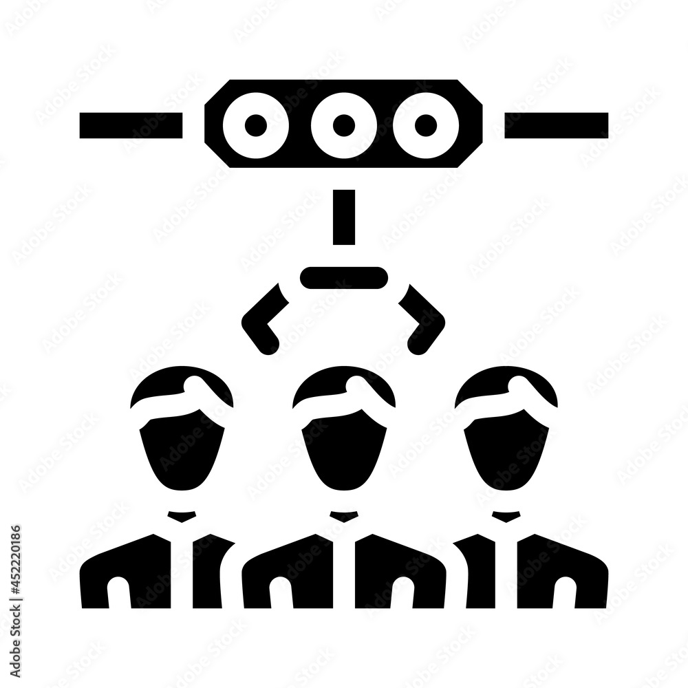 employee selection glyph icon vector. employee selection sign. isolated contour symbol black illustration employee selection glyph icon vector. employee selection sign. isolated contour symbol black illustration