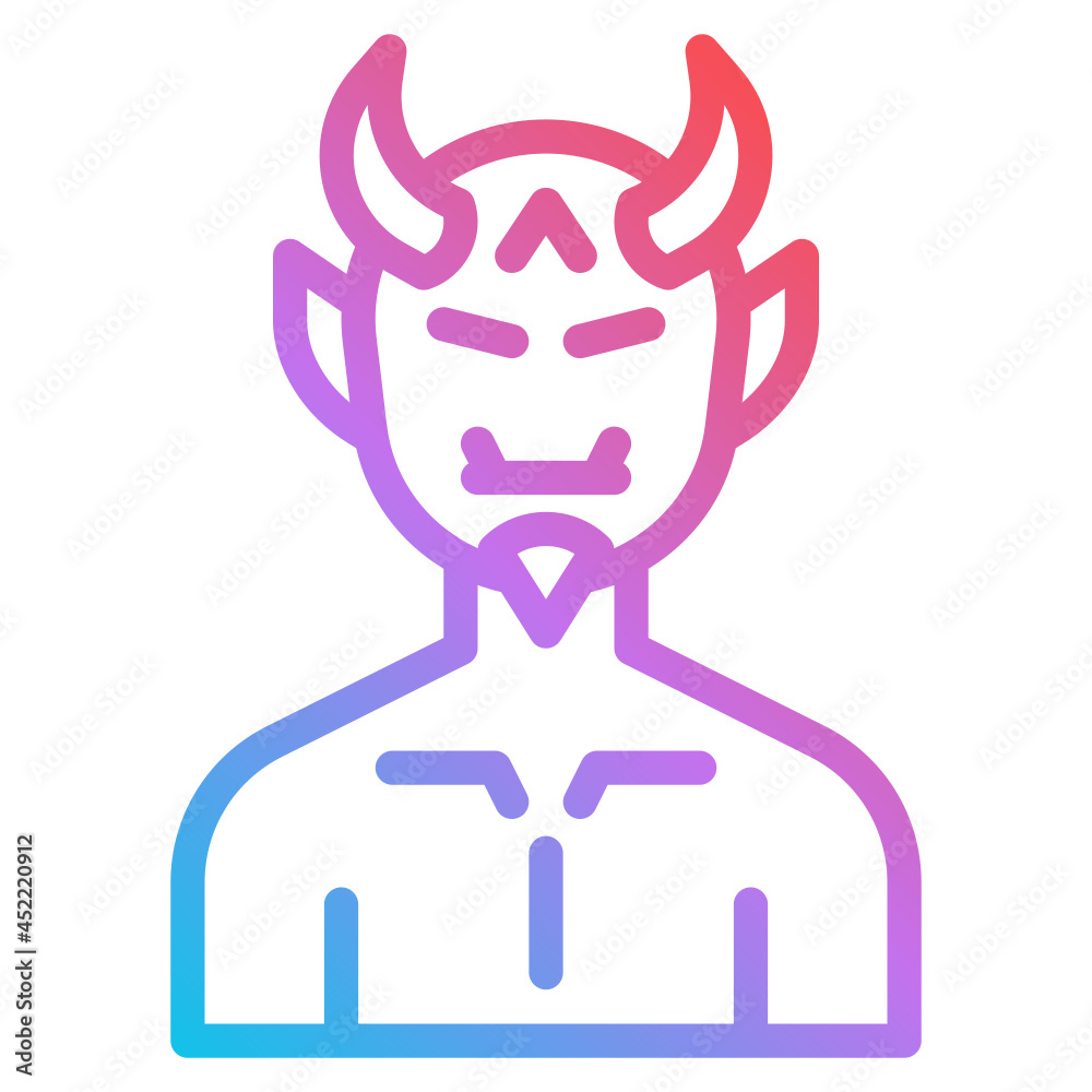 devil gradient icon devil gradient icon