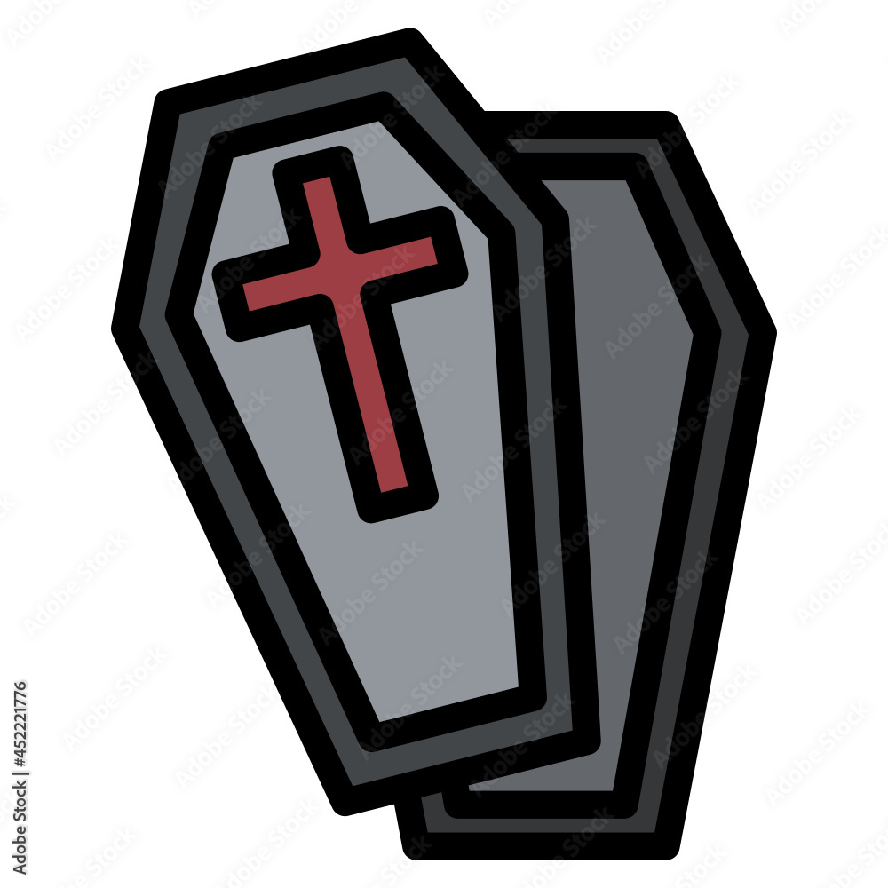 Obraz premium coffin line icon