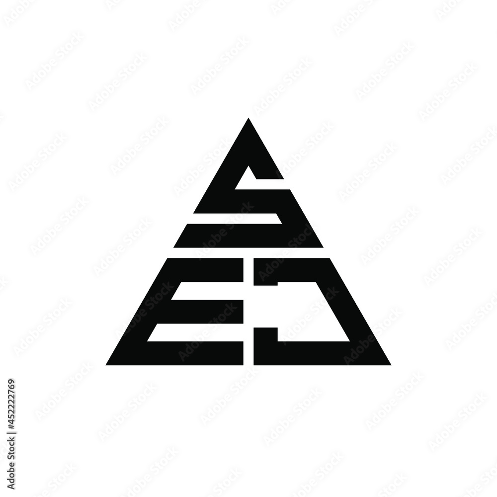 SEJ triangle letter logo design with triangle shape. SEJ triangle logo design monogram. SEJ triangle vector logo template with red color. SEJ triangular logo Simple, Elegant, and Luxurious Logo. SEJ SEJ triangle letter logo design with triangle shape. SEJ triangle logo design monogram. SEJ triangle vector logo template with red color. SEJ triangular logo Simple, Elegant, and Luxurious Logo. SEJ