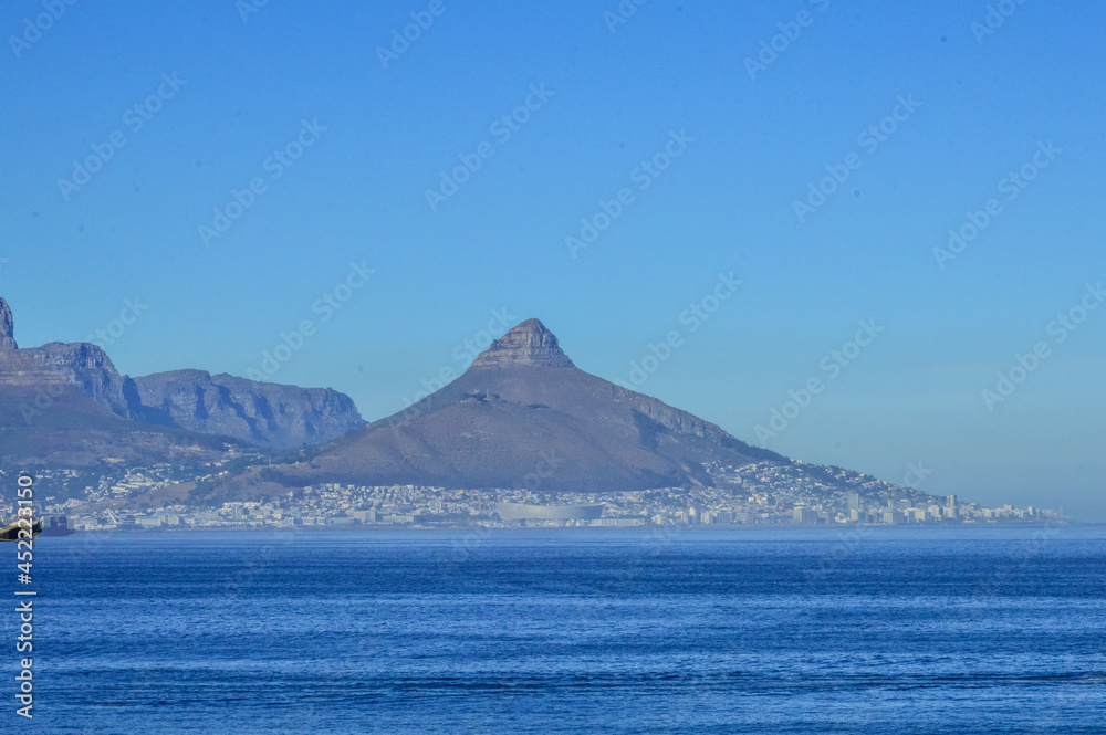 Lion's head along atlantic ocean in cape town Lion's head along atlantic ocean in cape town