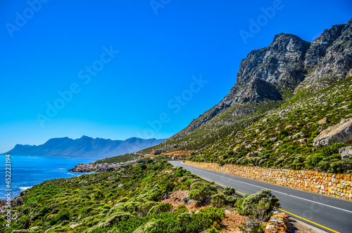Route 44 garden route or Clarence pass through Hottentots holland mountain in Cape Town South Africa photo
