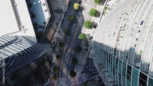 Birds Eye View of City Street Downtown Altanta Georgia photo