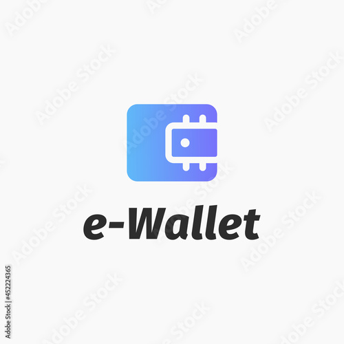 Digital Wallet or Electronic Wallet logo design, for application Money Pay Payment or Virtual Transaction and Transfer logo design