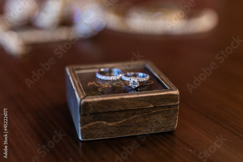 Indian couple's wedding rings close up © Stella Kou