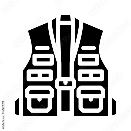 vest clothing glyph icon vector. vest clothing sign. isolated contour symbol black illustration