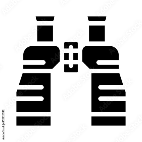 binoculars equipment glyph icon vector. binoculars equipment sign. isolated contour symbol black illustration