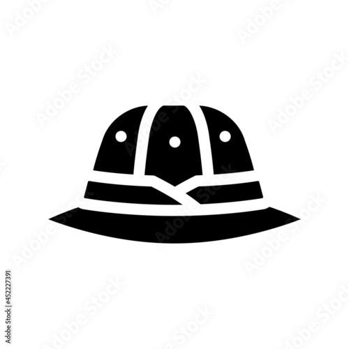 hat hunter glyph icon vector. hat hunter sign. isolated contour symbol black illustration