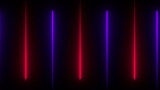 Neon beams in darkness, modern neon technology, 3d rendering computer generated background