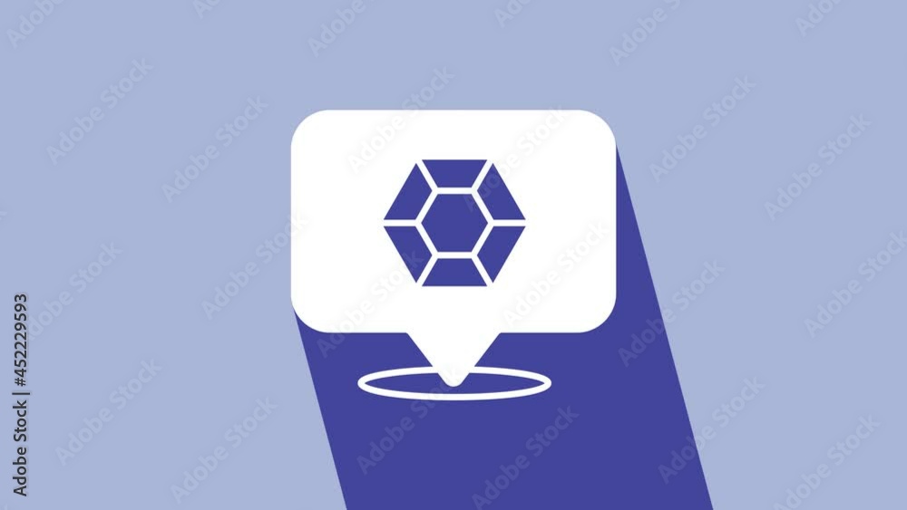 White Gem stone icon isolated on purple background. Jewelry symbol. Diamond. 4K Video motion graphic animation White Gem stone icon isolated on purple background. Jewelry symbol. Diamond. 4K Video motion graphic animation