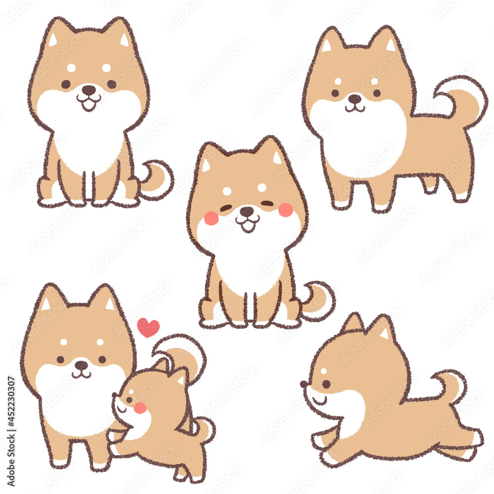 柴犬のバリエーションセット 柴犬のバリエーションセット