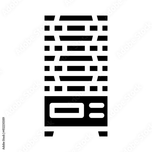 multilevel vending machine glyph icon vector. multilevel vending machine sign. isolated contour symbol black illustration