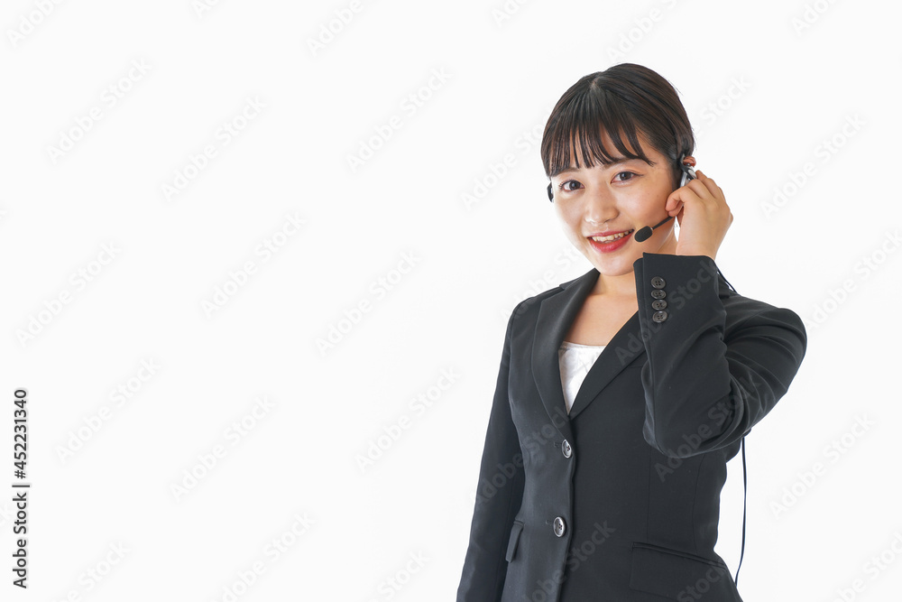 若い女性オペレーター・同時通訳イメージ 若い女性オペレーター・同時通訳イメージ