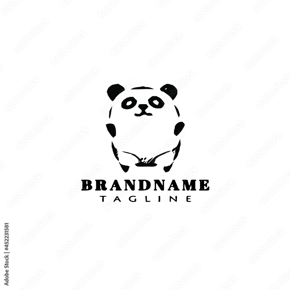 Naklejka premium panda logo icon design template vector illustration