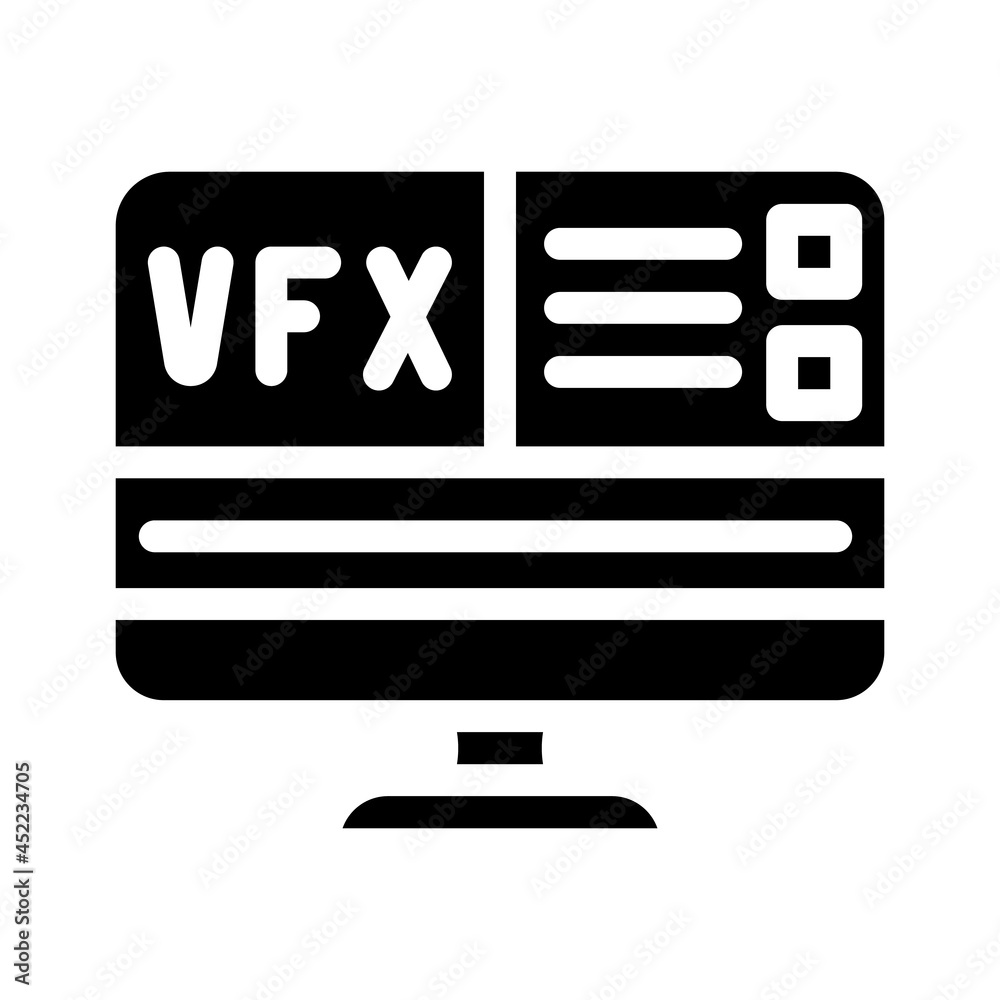 special video effects glyph icon vector. special video effects sign. isolated contour symbol black illustration special video effects glyph icon vector. special video effects sign. isolated contour symbol black illustration