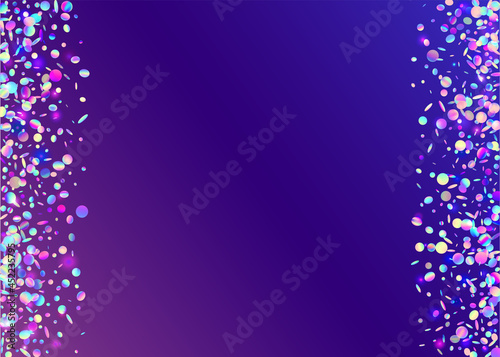 Birthday Sparkles. Violet Blur Confetti. Transparent Glitter. Ho