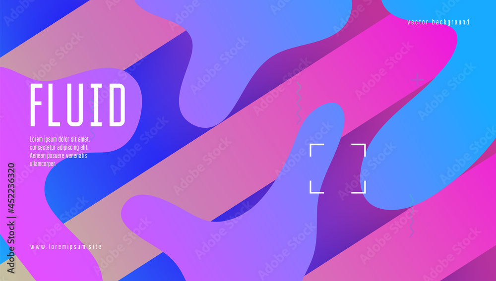 Rainbow Banner. Color Landing Page. Liquid Texture. Flow Fluid S