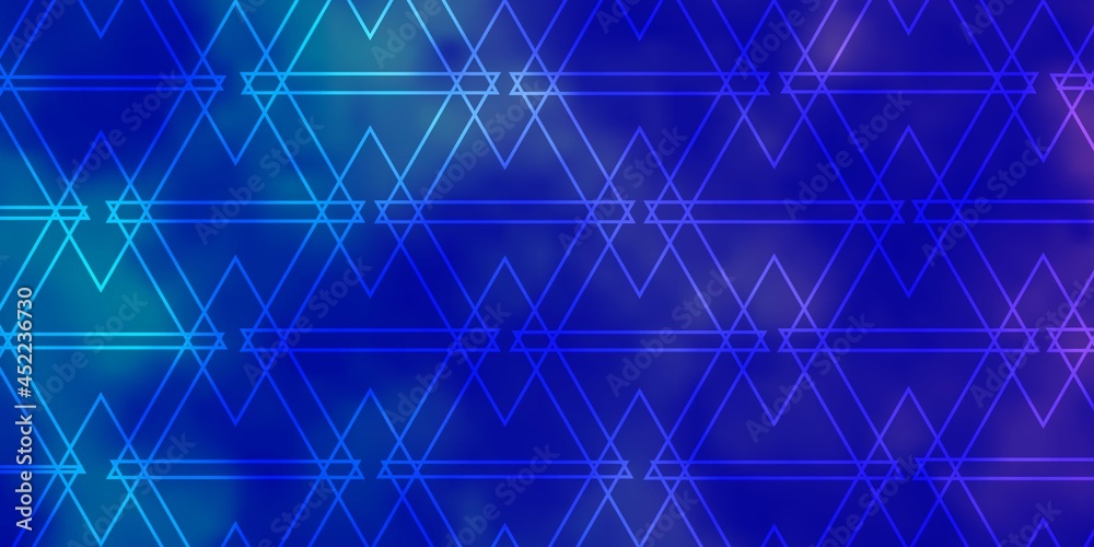 Fototapeta premium Light Pink, Blue vector pattern with polygonal style.