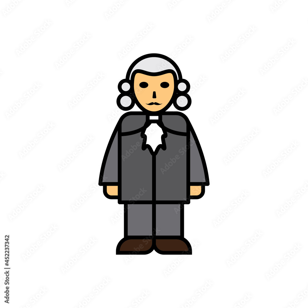 judge character icon vector design illustration judge character icon vector design illustration