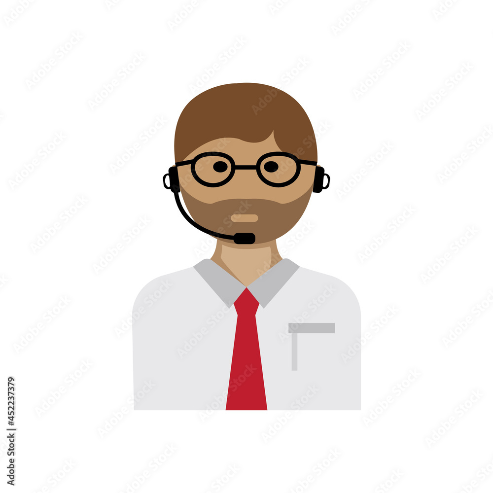 operator character icon design illustration vector operator character icon design illustration vector