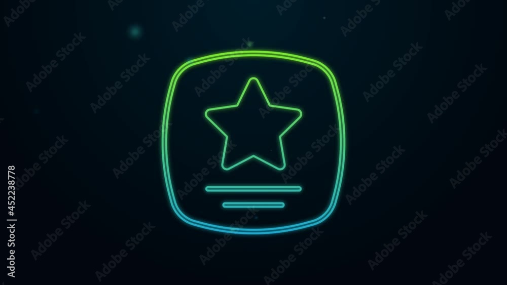 Glowing neon line Walk of fame star on celebrity boulevard icon isolated on black background. Hollywood, famous sidewalk, boulevard actor. 4K Video motion graphic animation Glowing neon line Walk of fame star on celebrity boulevard icon isolated on black background. Hollywood, famous sidewalk, boulevard actor. 4K Video motion graphic animation