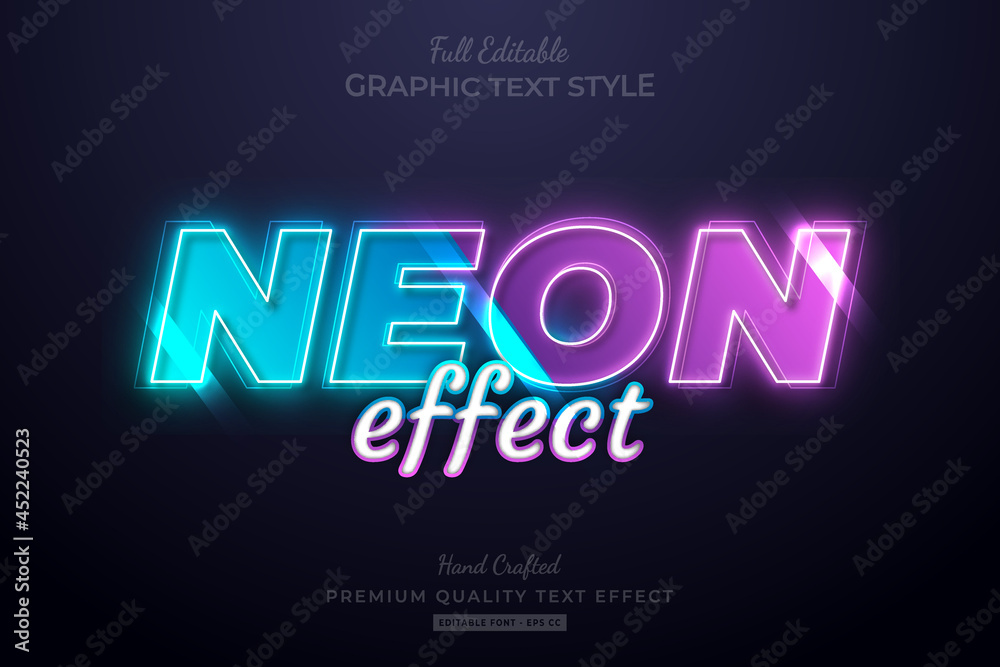 Neon Blue Purple editable premium text effect font style Neon Blue Purple editable premium text effect font style