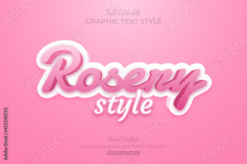 Rose Pink Style editable premium text effect font style
