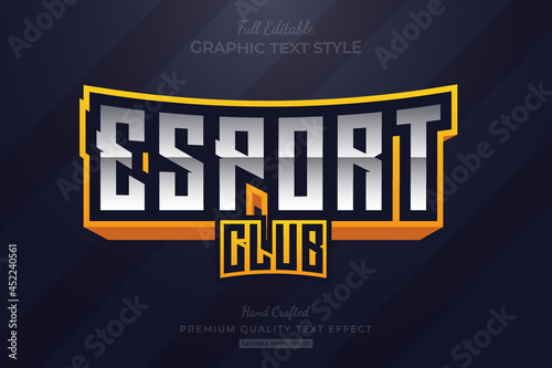 Esport Club Gradient Yellow editable premium text effect font style