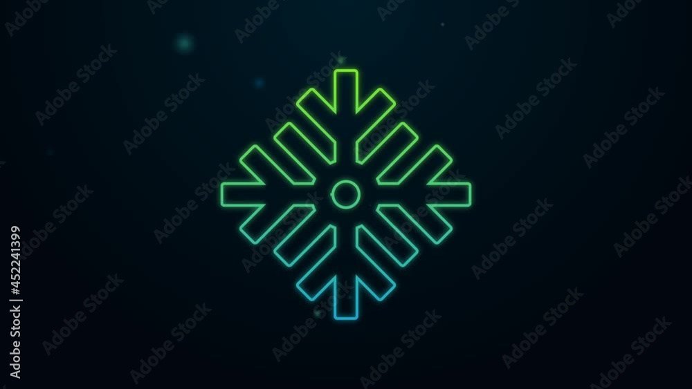 Glowing neon line Snowflake icon isolated on black background. Merry Christmas and Happy New Year. 4K Video motion graphic animation Glowing neon line Snowflake icon isolated on black background. Merry Christmas and Happy New Year. 4K Video motion graphic animation