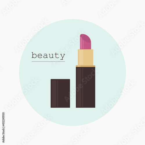 Vector lipstick on a white.
