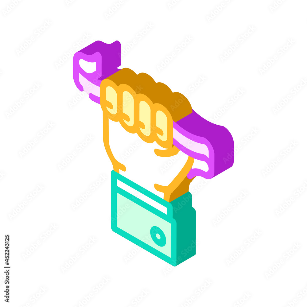 leader tape isometric icon vector. leader tape sign. isolated symbol illustration