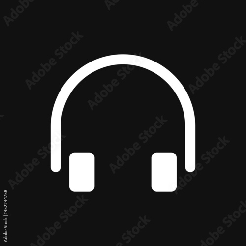 headphone icon on grey background