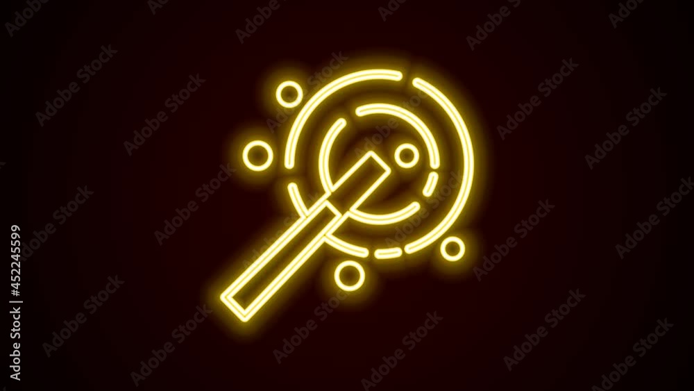Glowing neon line Magic wand icon isolated on black background. Star shape magic accessory. Magical power. Happy Halloween party. 4K Video motion graphic animation Glowing neon line Magic wand icon isolated on black background. Star shape magic accessory. Magical power. Happy Halloween party. 4K Video motion graphic animation