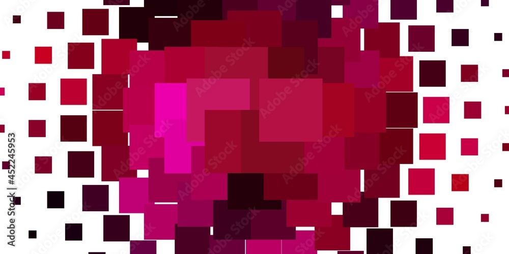 Fototapeta premium Light Pink vector backdrop with rectangles.