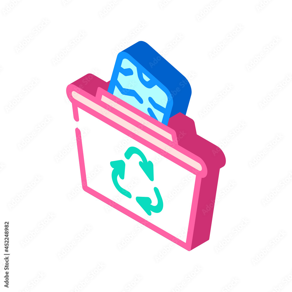 reuse solid waste isometric icon vector. reuse solid waste sign. isolated symbol illustration reuse solid waste isometric icon vector. reuse solid waste sign. isolated symbol illustration