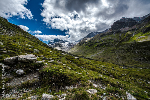 Hiking in the Austrian Alps in the Montafon (Gaschurn)