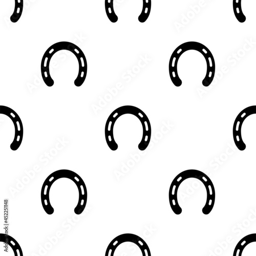 Horse Shoe Icon Seamless Pattern, Horse Hoof Wear Protector