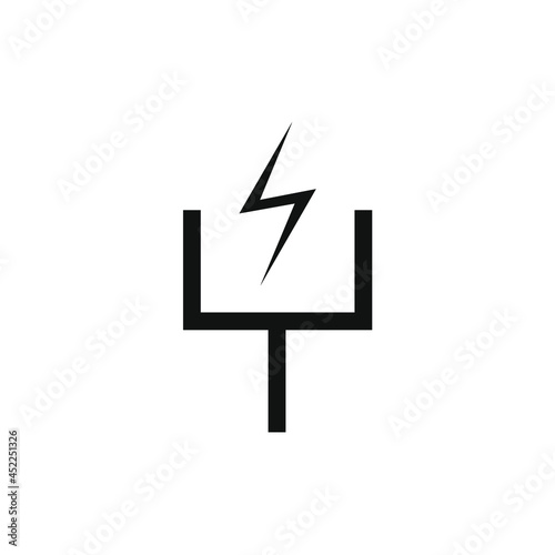 lightning icon over square outline