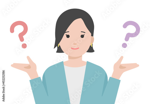 比べる女性のイラスト