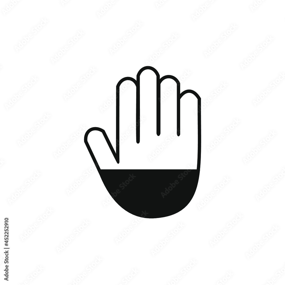 Obraz premium vector hand with black on the bottom half