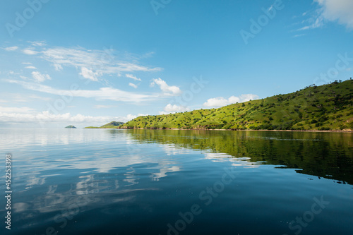 Smooth water surface near Komodo island