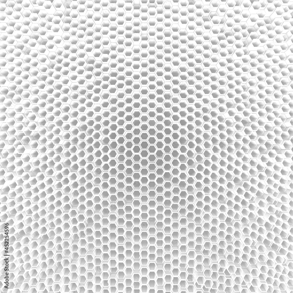 Naklejka premium White Geometric Hexagon Abstract Background