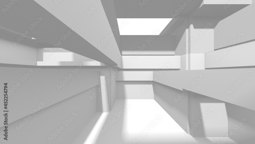 Abstract White Architecture Design Concept Abstract White Architecture Design Concept